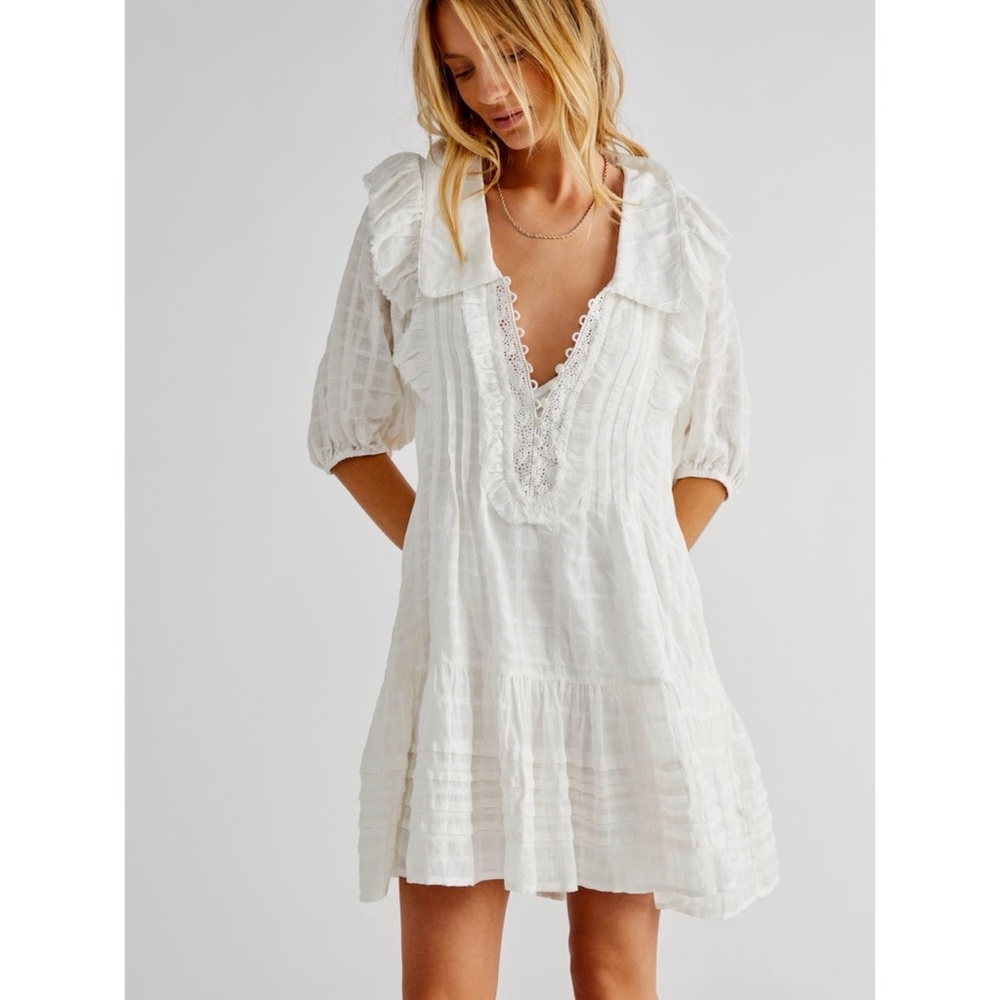 Free People Elora White Mini Dress